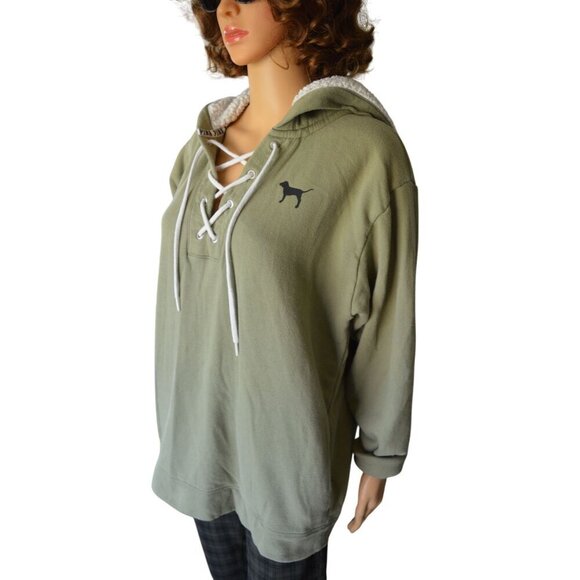 Victoria's Secret PINK Sage Green Pullover Hoodie Womens Size L Loungewear Activ - Picture 4 of 11